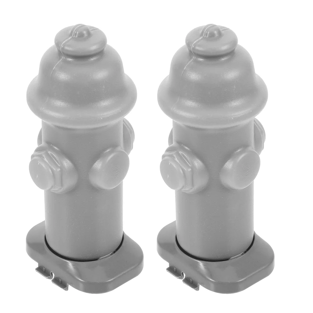 2 Pcs Fire Hydrant Ornaments Plastic Dog Toilet Urine Post Toy Indoor Potty Column Animal Pets Tray Statue Guide