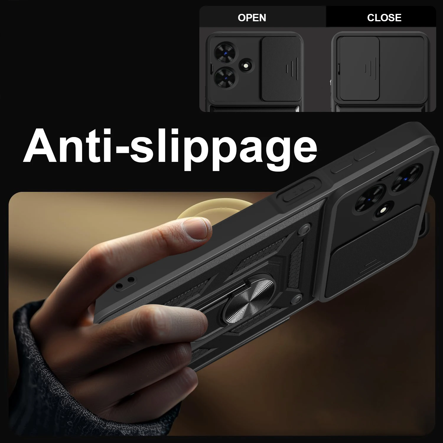 حافظة لهاتف انفينيكس سمارت 10 كاميرا منزلقة حماية حامل هاتف شل فوندا لهاتف سمارت 9 8Plus 8Pro