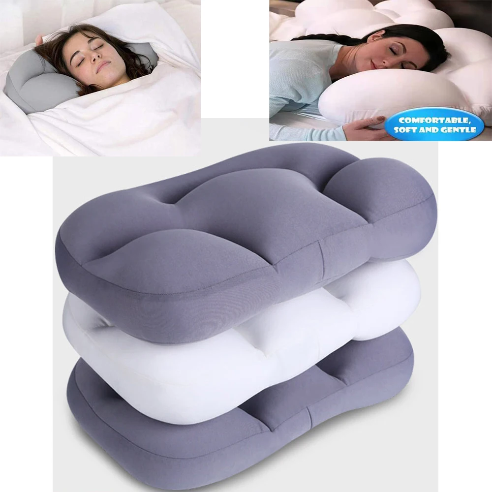 

All-round Ergonomic Sleep Pillows Egg Sleeper Memory Foam Soft Orthopedic Neck Pillow Release 3D Cloud Micro Deep Sleep Pillow