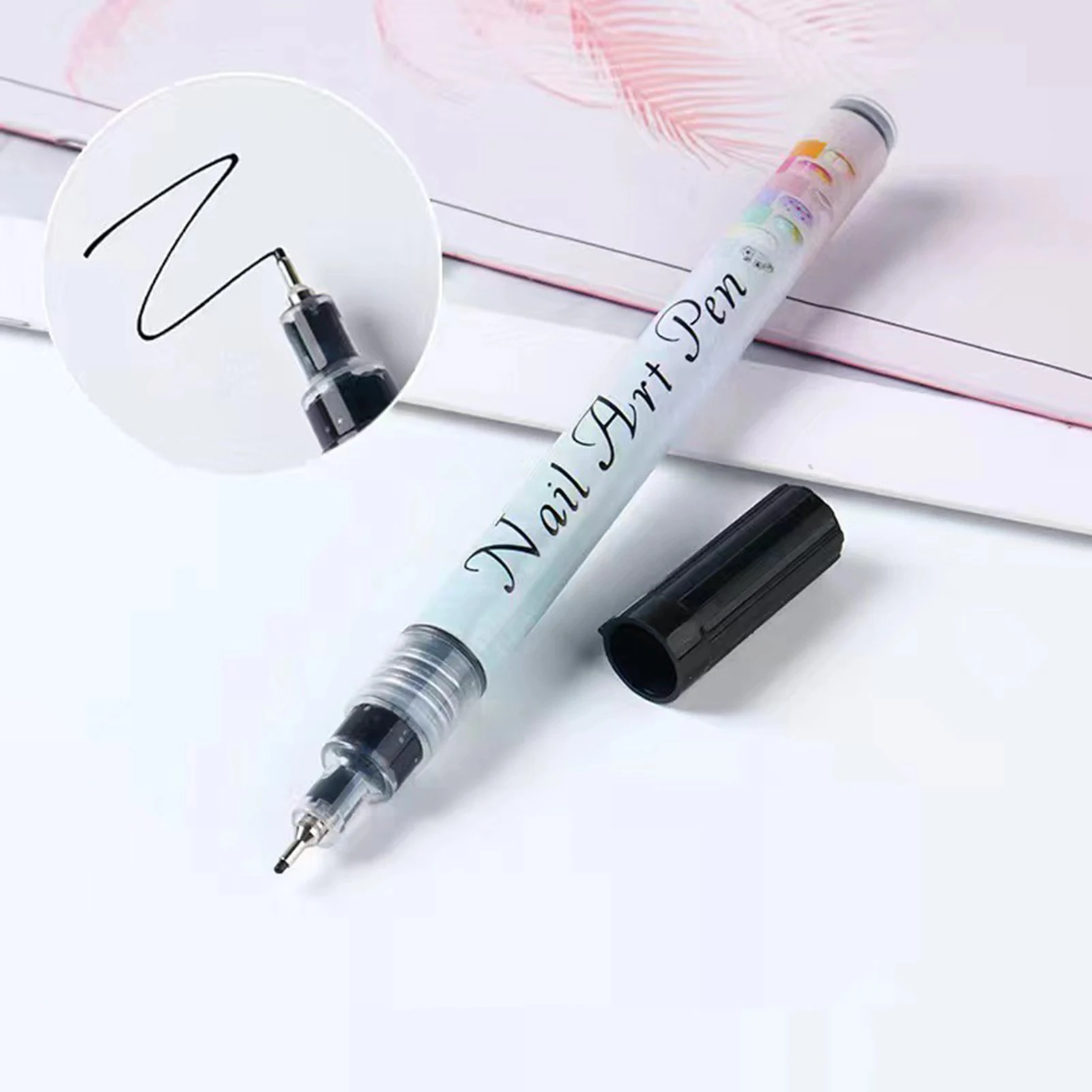 Zestaw pisaków do zdobienia paznokci, wodoodporny, z cienką końcówką do żelu akrylowego, paznokci UV, do samodzielnego projektowania.