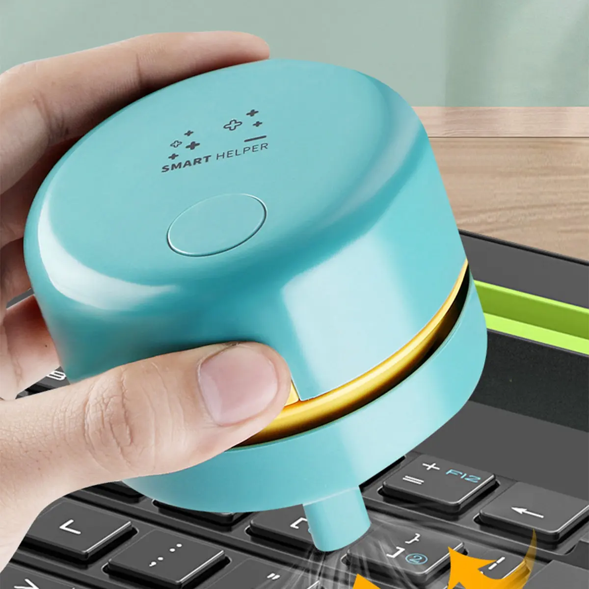 Mini Desktop Dust Cleaner Portable Desk Cleaner for Keyboard Paper Scraps Eraser Slag Bread Debris Wireless Electric Handheld