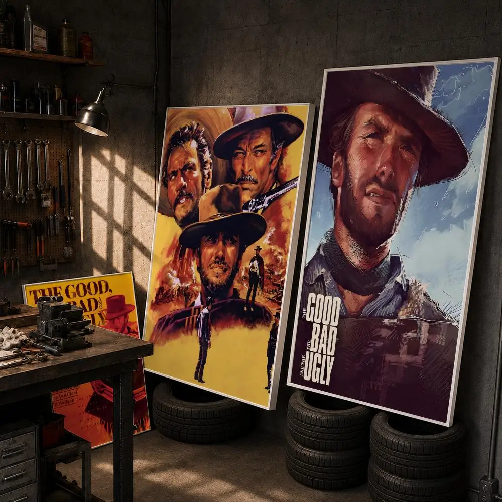 Film Good Bad and Ugly Poster HD Room Decor Home Decoration Interior Wall Art Printing Waterproof Garage Party BedRoom Gift