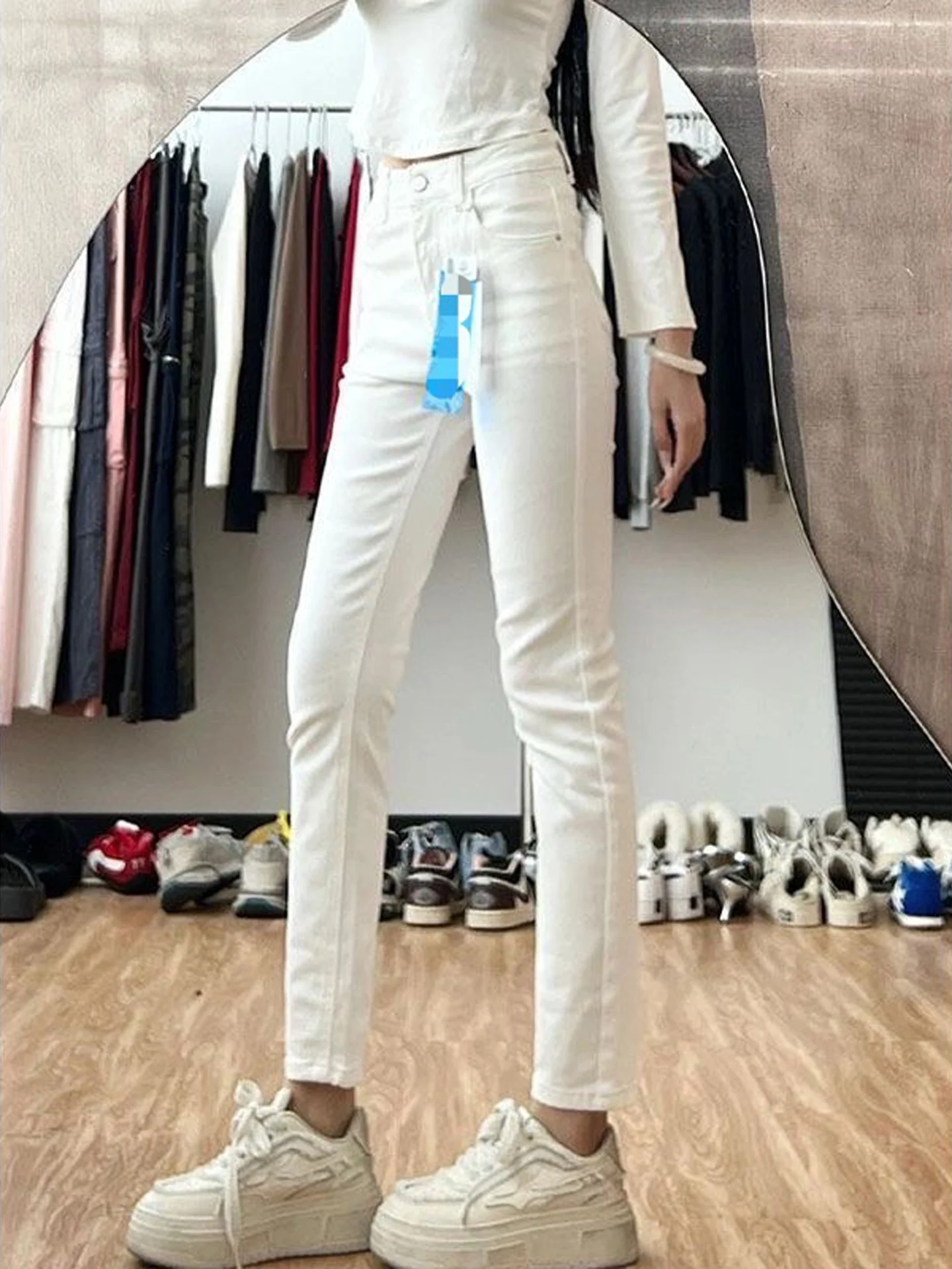 High Waist Stretchy Slim Fit Denim Jeans Women's Autumn New Style Korean Version Elasticity Pencil Pants Tight Bodycon Jeans