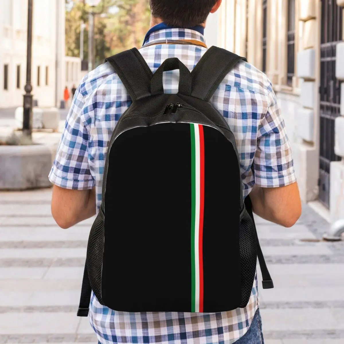 Custom Minimalist Italy Flag Backpacks for Girls Boys Italian College School Travel Bags Men Women Bookbag Fits 15 Inch Laptop