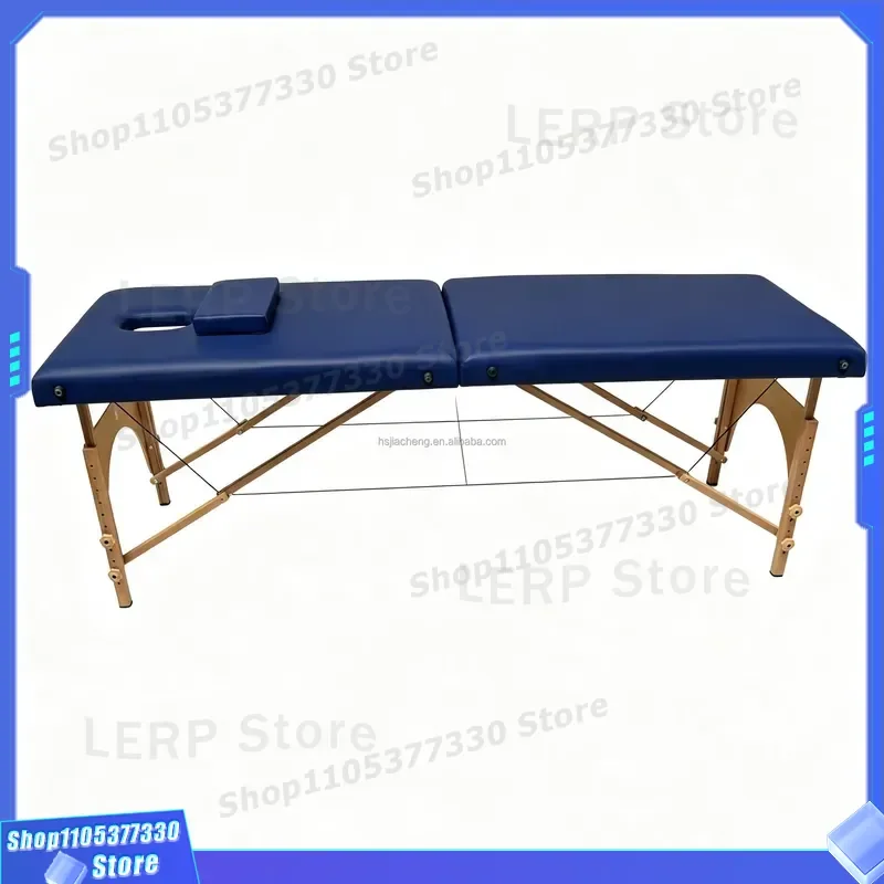 Portable Solid Wood Folding Massage Bed Comfortable PU Spa Table for Acupuncture Therapy New Design Wholesale Beauty