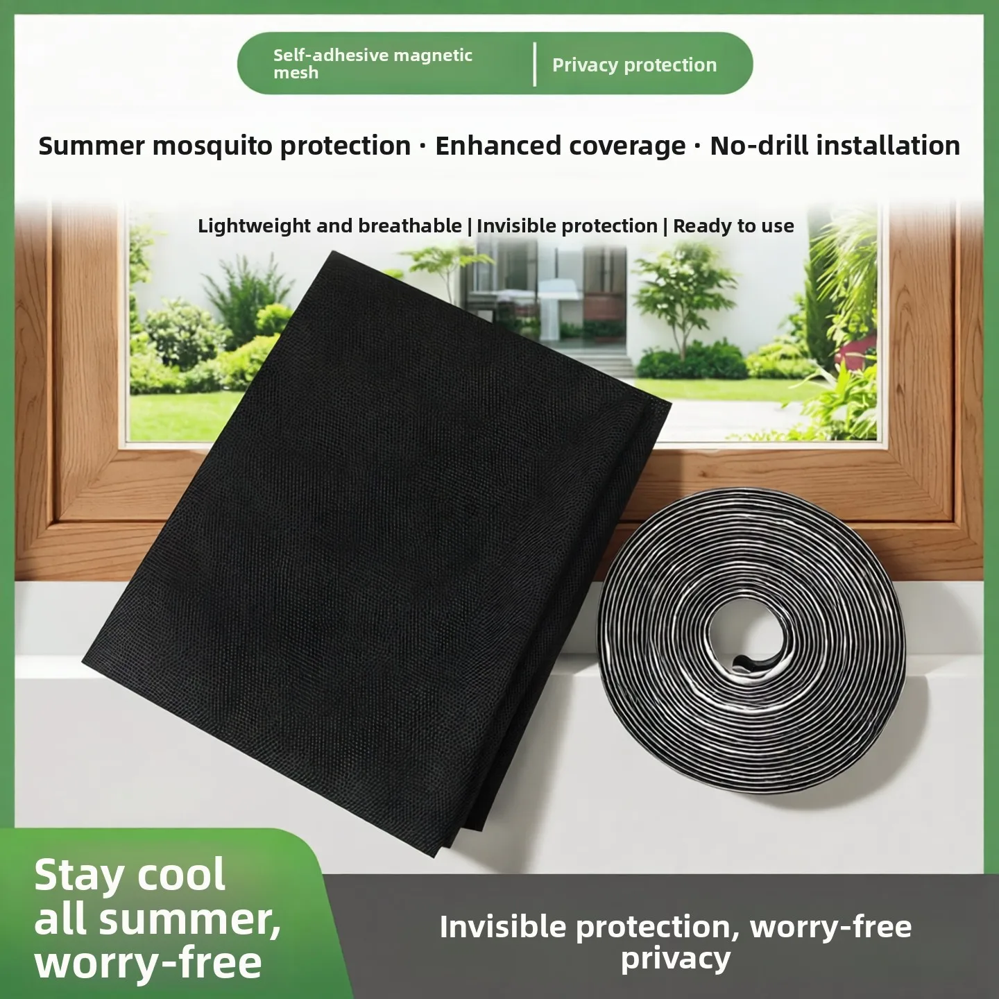 Self-Adhesive Magnetic Exhaust Fan Screen Privacy Shield Bug Barrier No-Punching Required Enhanced Security Mesh Home Essentials