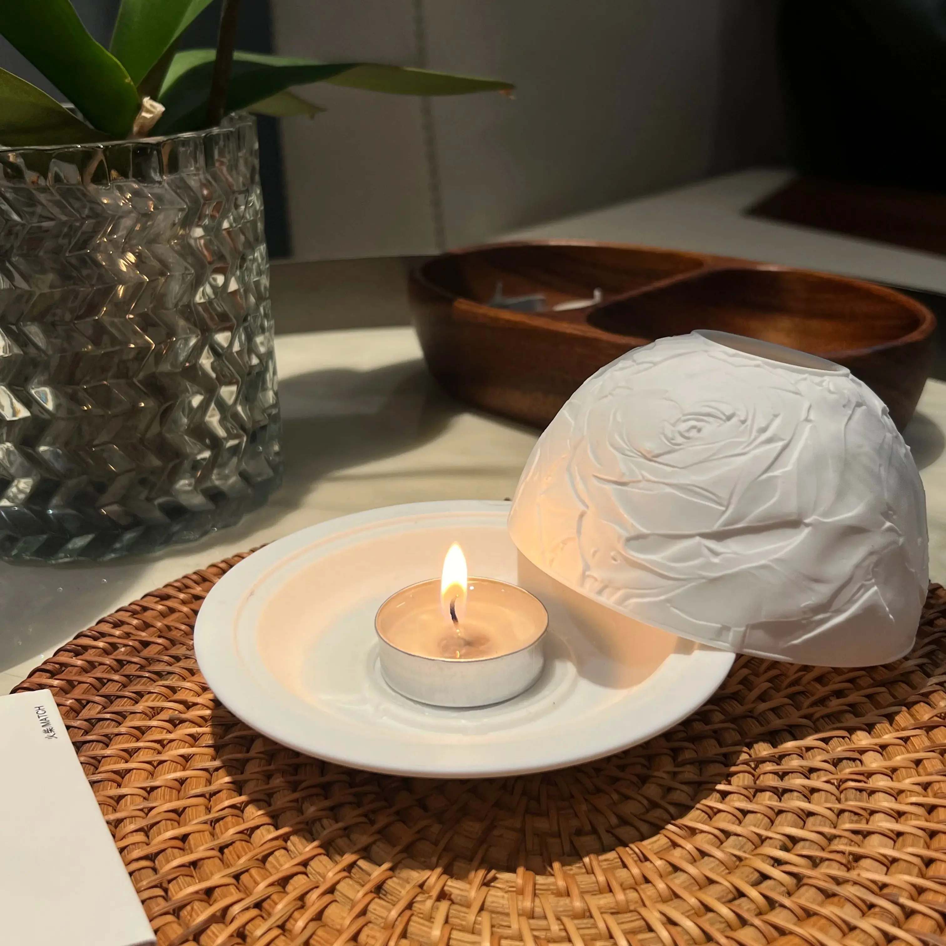 New Beautiful 3D Flowers Porcelain Candle Holder Room Decoration Table Decoration & Accessories Home Christmas Wedding Gifts