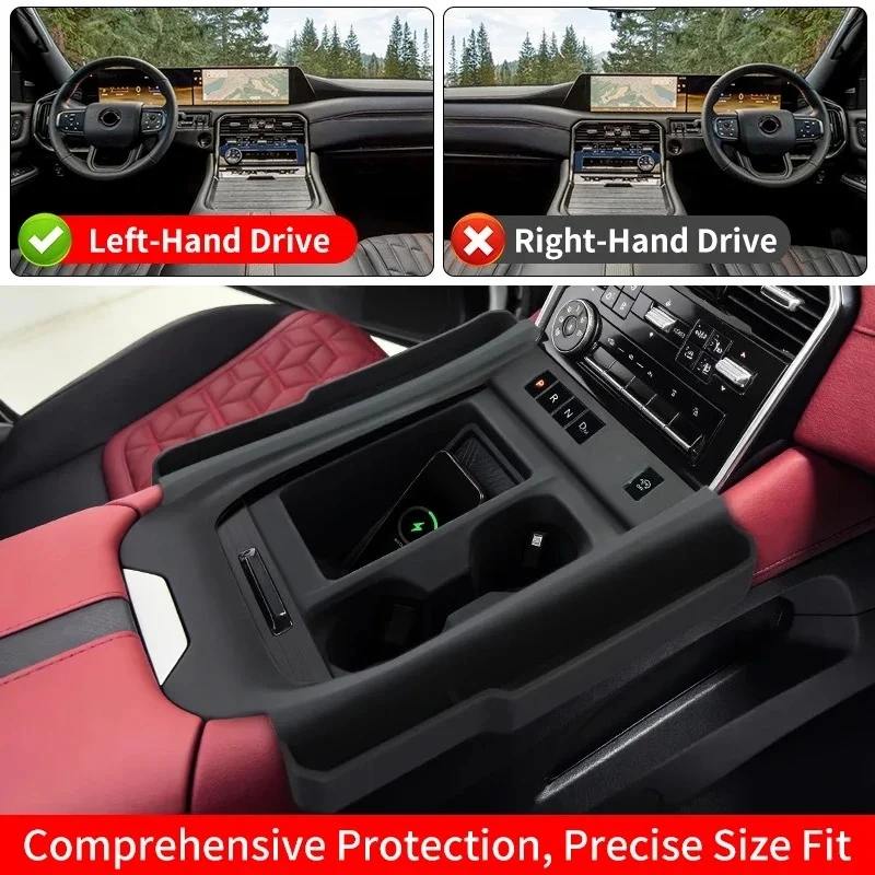 For 2020 2023 2025 2026 Nissan Patrol Y62 Y63 Center Console Silicone Cover Anti-Scratch Protective Case for Cup Holder Armrest view 5