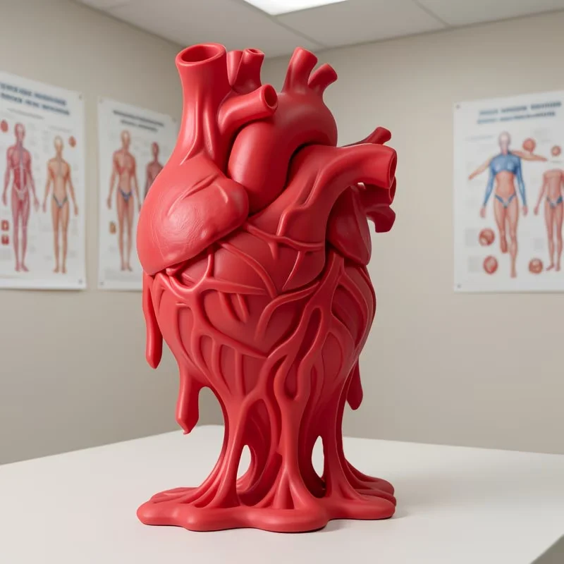 Collectible Figurines ，Anatomically Detailed Heart Anatomy Model with Labeled Chambers & Valves Desktop decorative ornaments