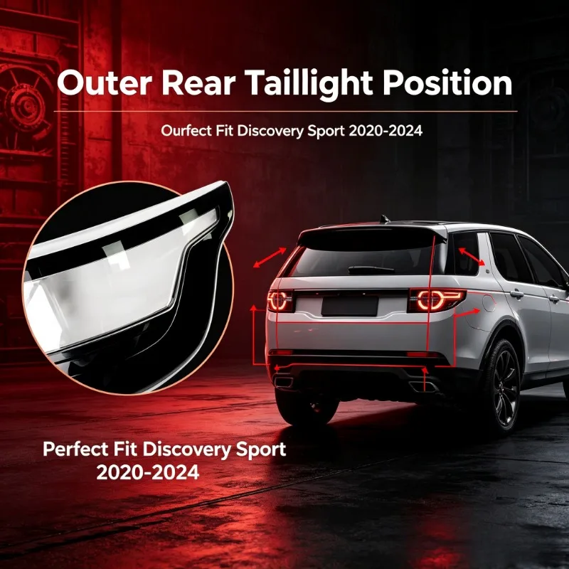 Moggic Rear Taillight Lens Cover For Land Rover Discovery Sports 2020 2021 2022 2023 2024 Left Right Replacement