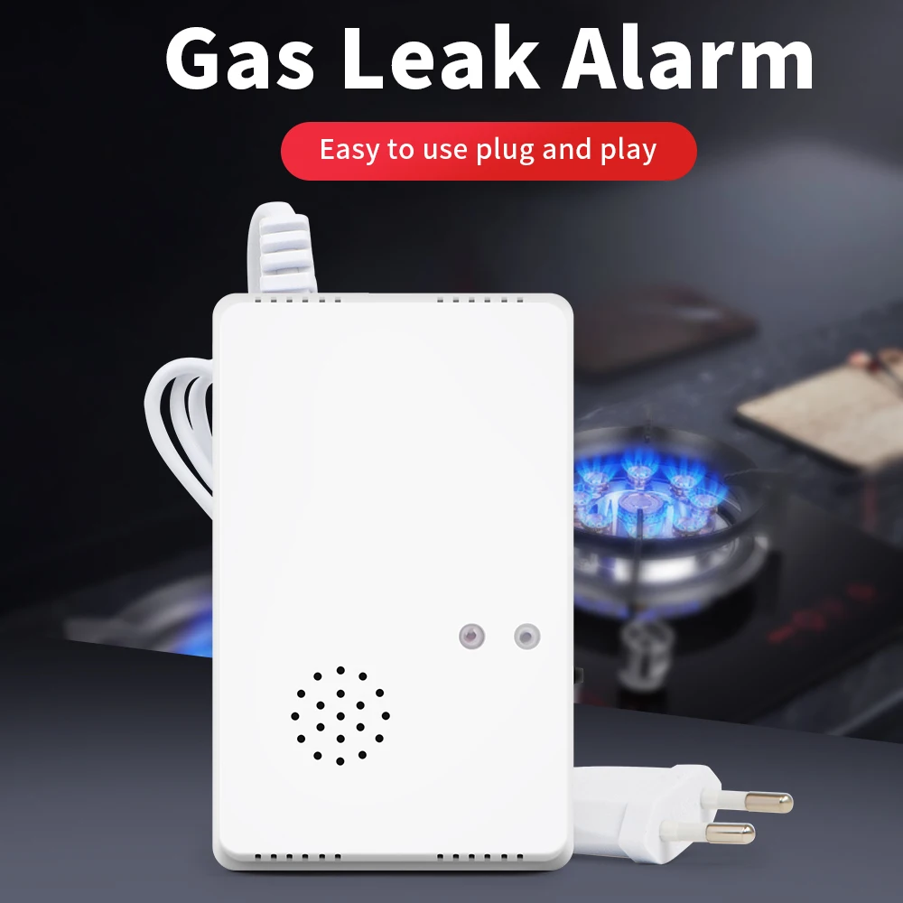 Gas Leck Detektor Brennbares Propan Butan Methan Smart Home Sensor Erdgas Sicherheit Alarm Sensor Warnung EU Stecker Smart Leben – Detail 2