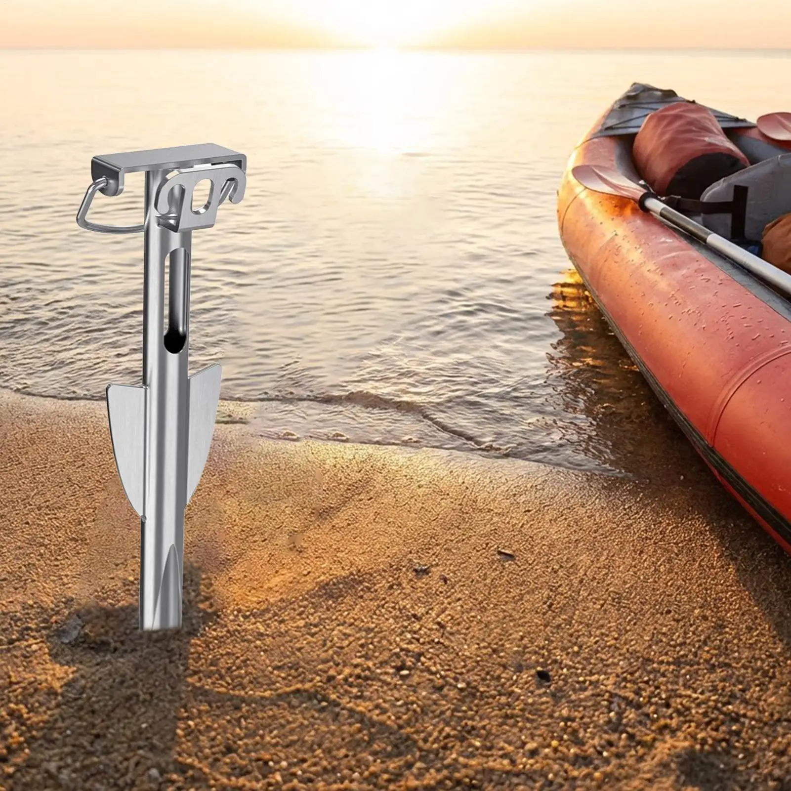 Rustproof Kayak Anchors Stainless Steel Paddleboard Anchors Folding Grapple For Inflatable Boat, Beach Fishing Water Sports