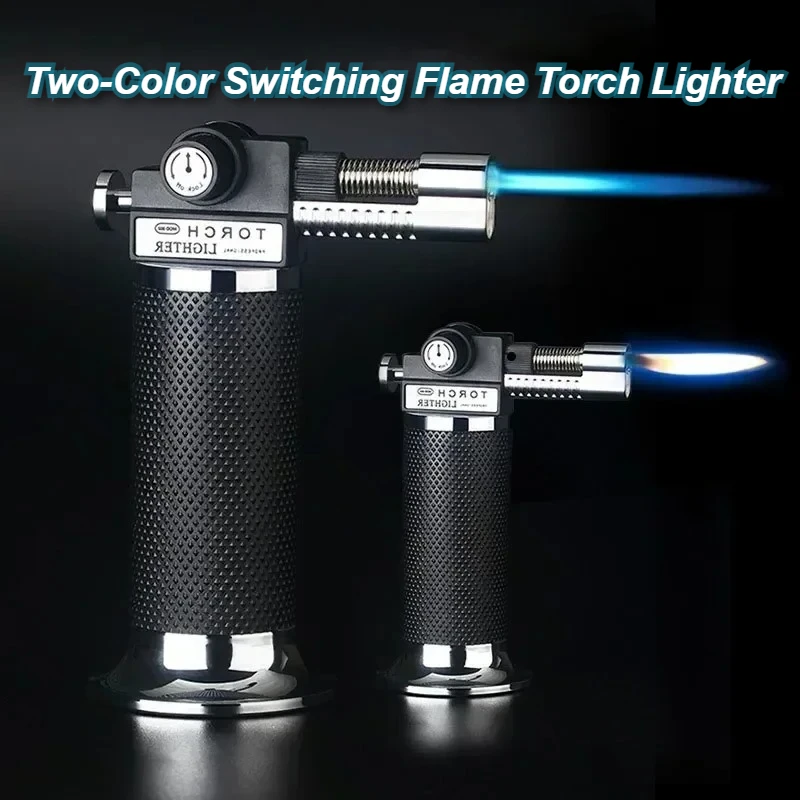 2026 Gas Torch Lighter BBQ Kitchen Cooking Windproof High Capacity Turbine Lighter Spray Gun Jewelry Metal Welding Men's Gifts
