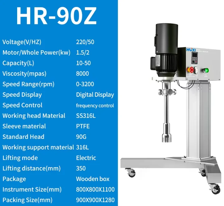 Omogeneizzatore per produzione di crema miscelatore emulsionante da laboratorio