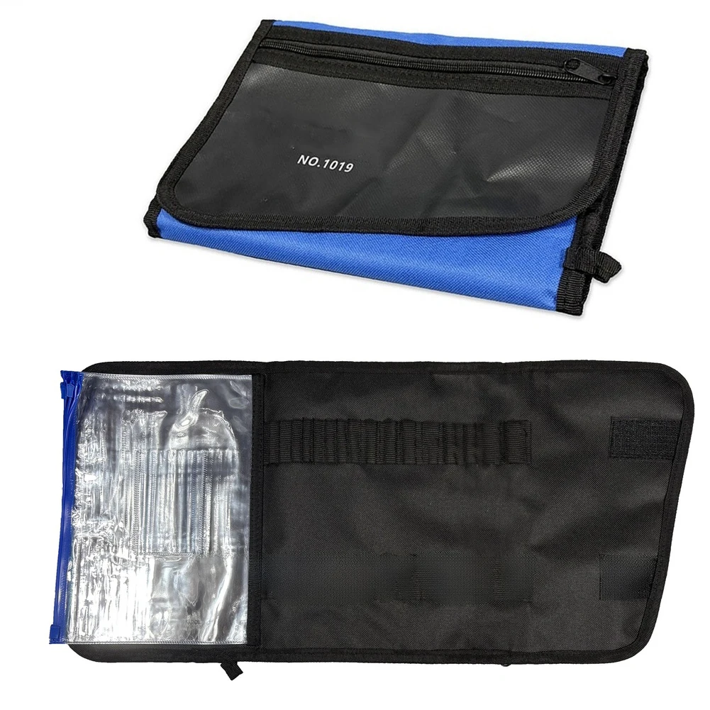 Waterproof Tool Storage Pouch Foldable 600D Oxford Fabric Mesh Reinforced for Drill Bits Wrenches Screwdrivers