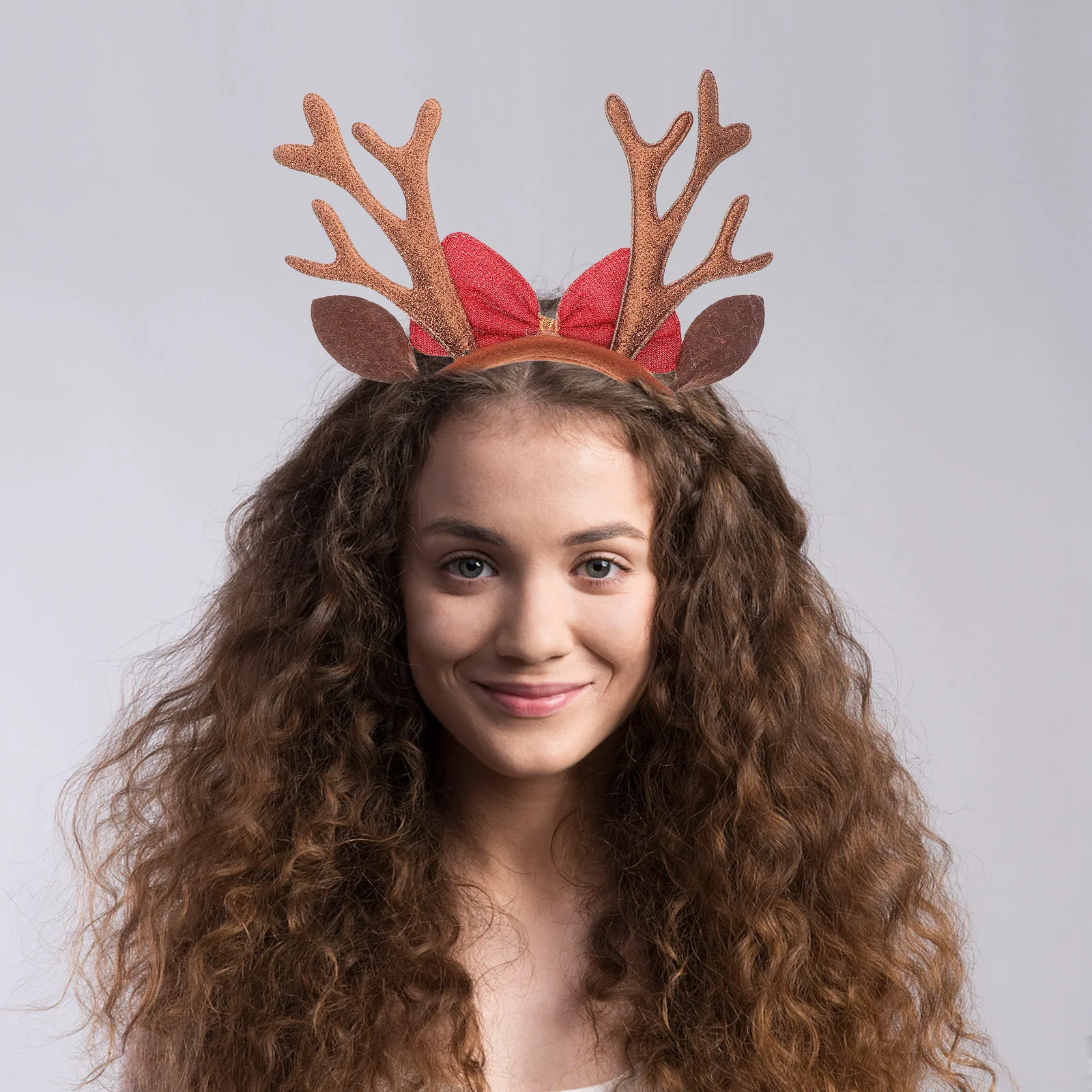 

Christmas Deer Headband Large Reindeer Antlers Holiday Party Hairband Costume Decoration Deer Horns Costume