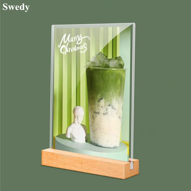 A5  T / L Two Use Double Sided Acrylic Sign Holder Display Stand Tabletop Document Menu Paper Holder Photo Picture Poster Frame