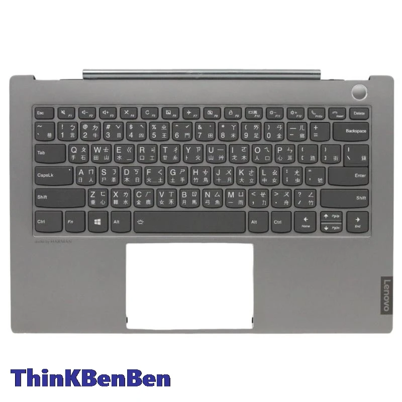 TW Traditional Mineral Gray Keyboard Upper Case Palmrest Shell Cover For Lenovo ThinkBook 14s IML 5CB0W44224