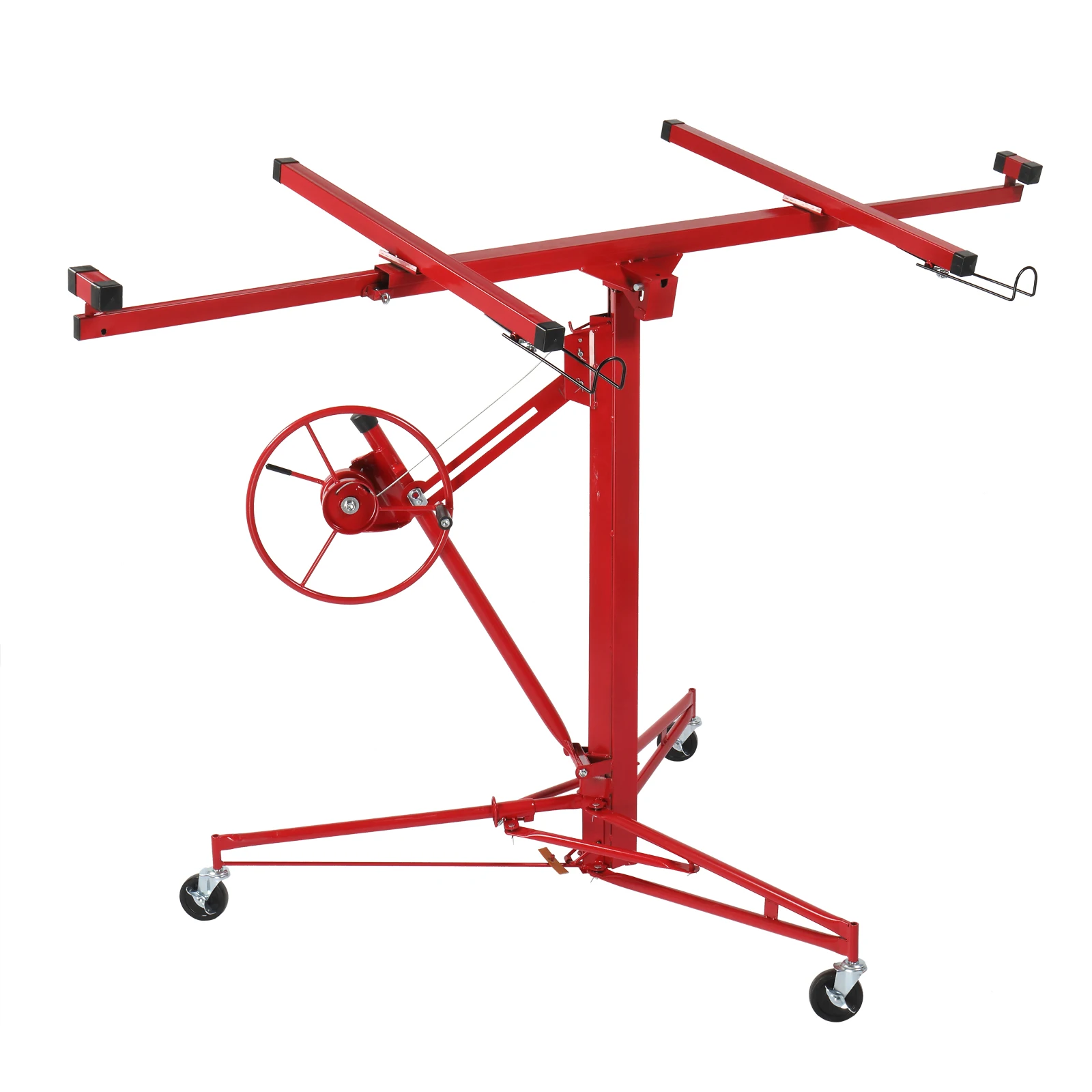 11ft Gipsplaten Lifter Paneel Takel Jack Rolling Caster Constructie Afsluitbaar 150 Pond