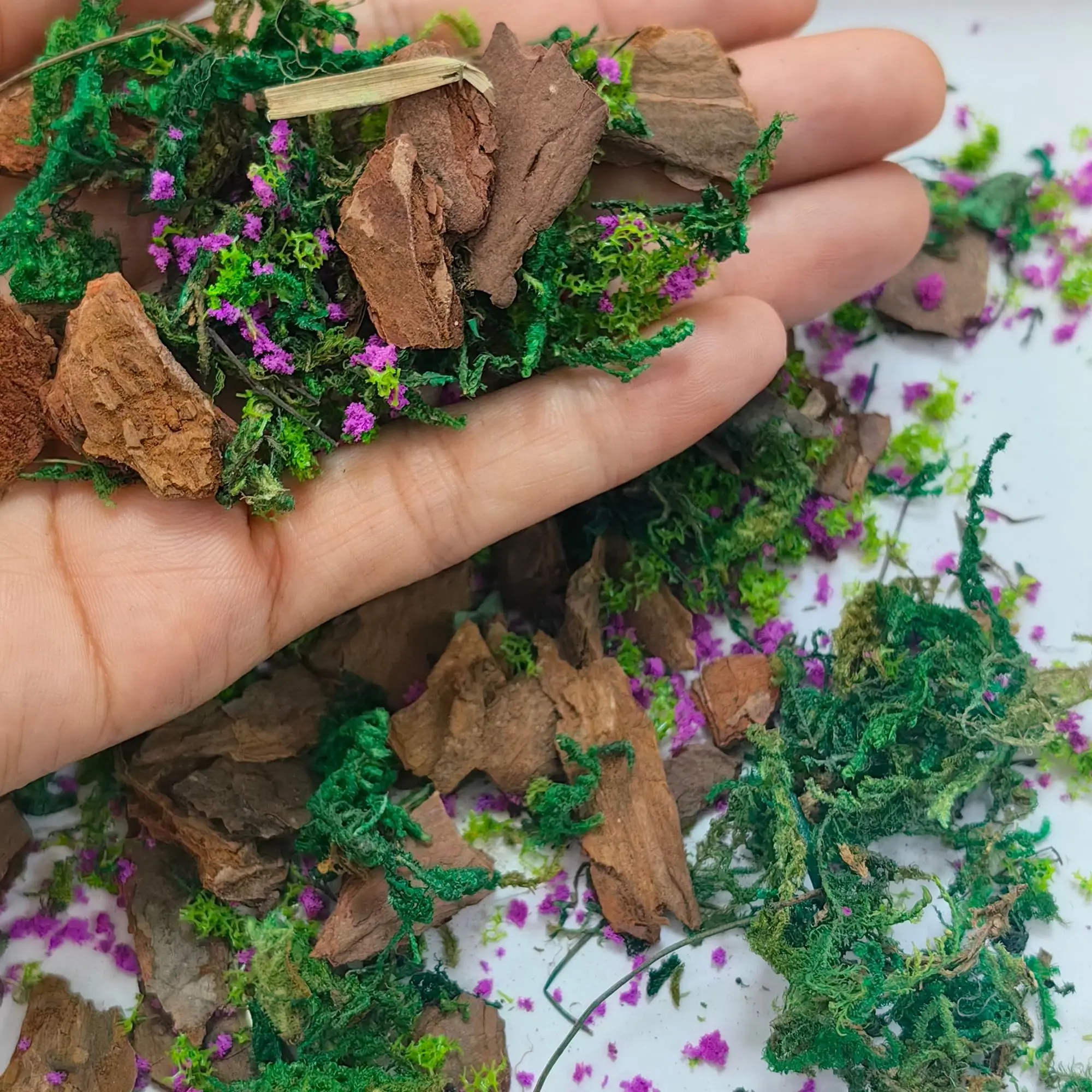 20G DIY Model Making Kits Simulation Bark&Moss&Tree Powder for House Decoration/Diorama/Landscape