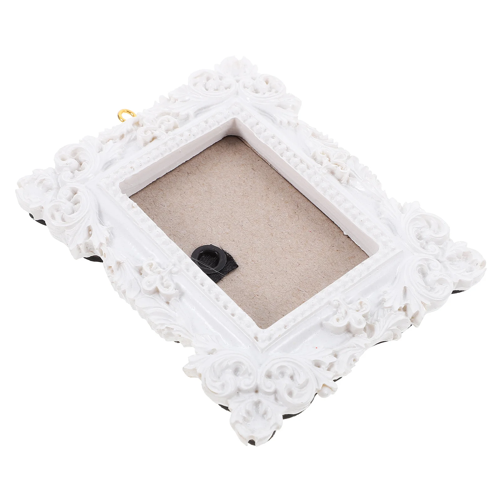 

Retro 3D Christmas Tree Hanging Embossed Photo Frame Picture Frames Ornament for Xmas Holiday Party Decor White