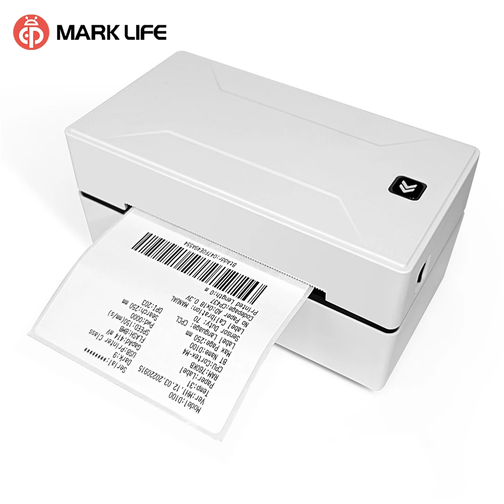 Marklife D100 Thermo-Versandetikettendrucker, kompatibel mit PC und Smartphone, Versandetiketten, Barcode-Etikett, Dankesetiketten, Glas