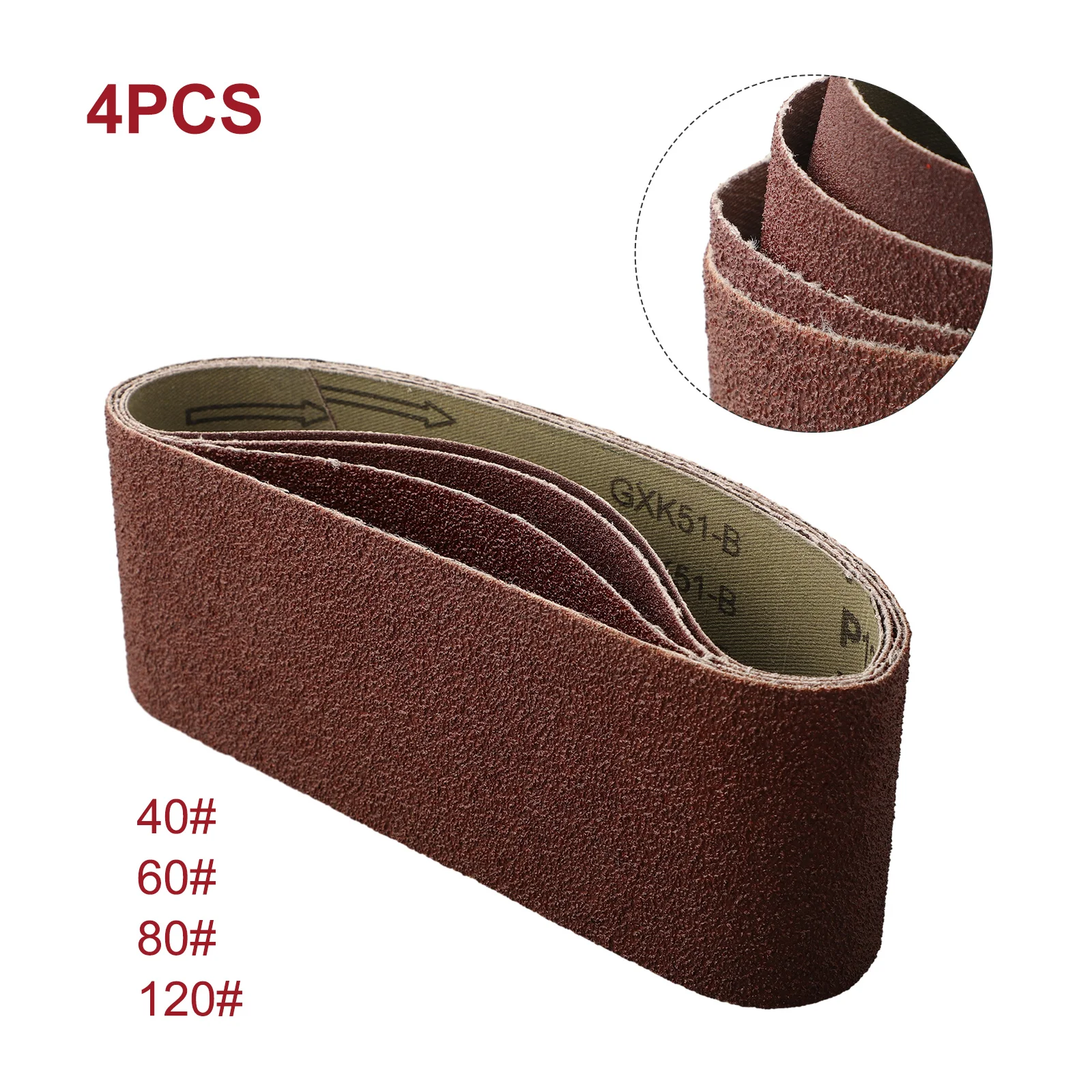 

Brand New Sanding Belt Kits Wood 3\"X18\" 4Pcs/Set 75x457mm Accessories For Metallurgy Leather Machinery Mixed