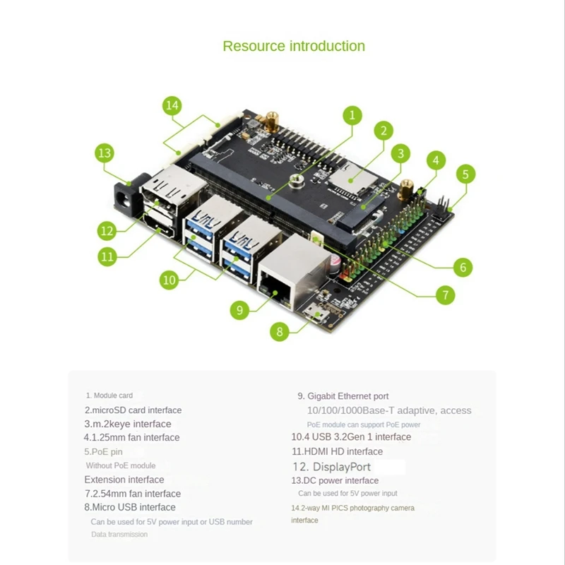 For Jetson Nano 4GB Developer Kit Intelligence Development Board Kit With Jetson Nano Module+Aluminum Case