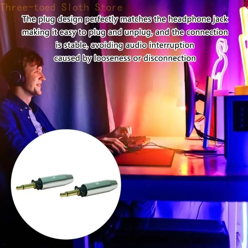 Einfach anzuschließender Ersatz-Soundstecker, Kopfhörerstecker für SONOROUS D8000, verbessert den Hörgenuss, sichere Verbindung – Detail 8