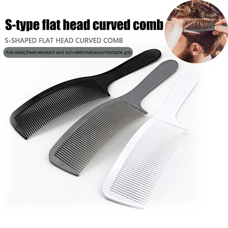 Barber Hair Cutting Home Haircut Curved Positioning Comb S Arc Design Hair Clipper Comb Salon Barbershop Hairdresser Tool