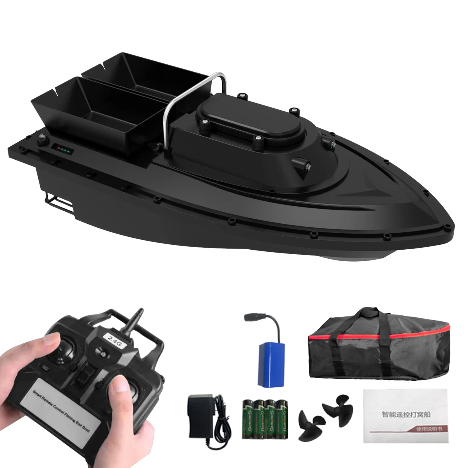 Smart RC Fishing Bait Boat 400-500M Wireless Remote Control Fishing Feeder Boat Ship with LED Night Lights Carp fishing Boat