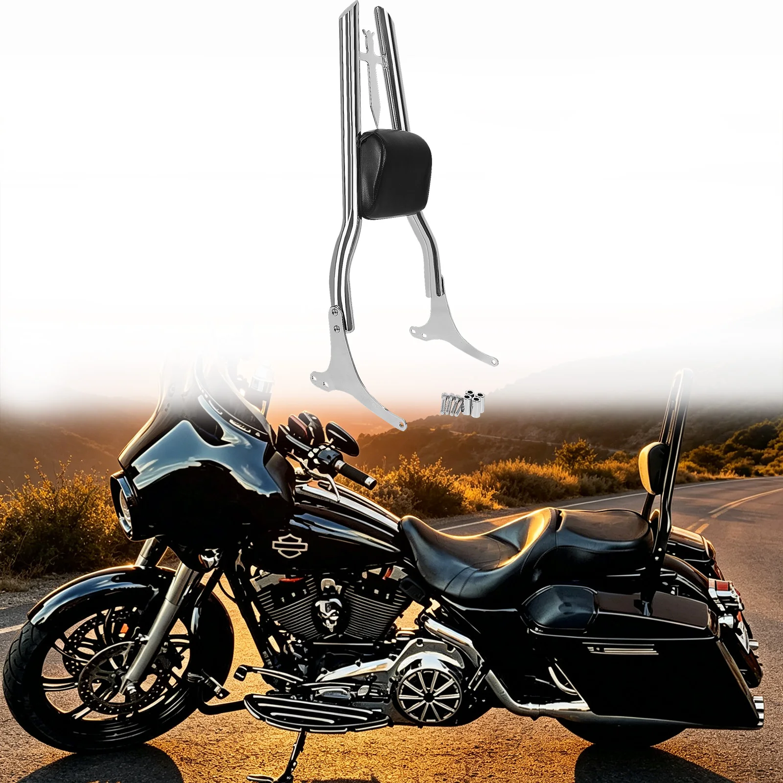 Motorcycles Accessories For Harley Touring 97-08 Road King Road Glide Electra Glide Street Glide Passenger Backrest Sissy Bar