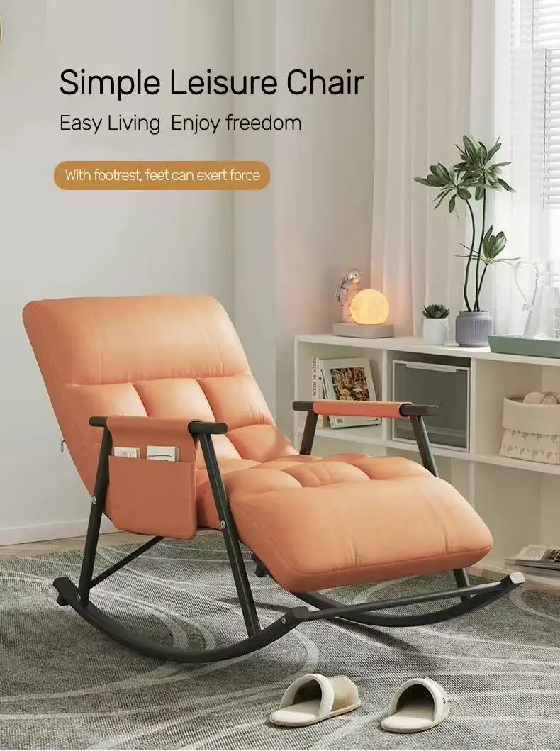 كرسي هزاز مزدوج كسول حديث للتخزين مع كرسي صالة تشيس لغرفة النوم وغرفة المعيشة أو أثاث منزلي للنوم #5