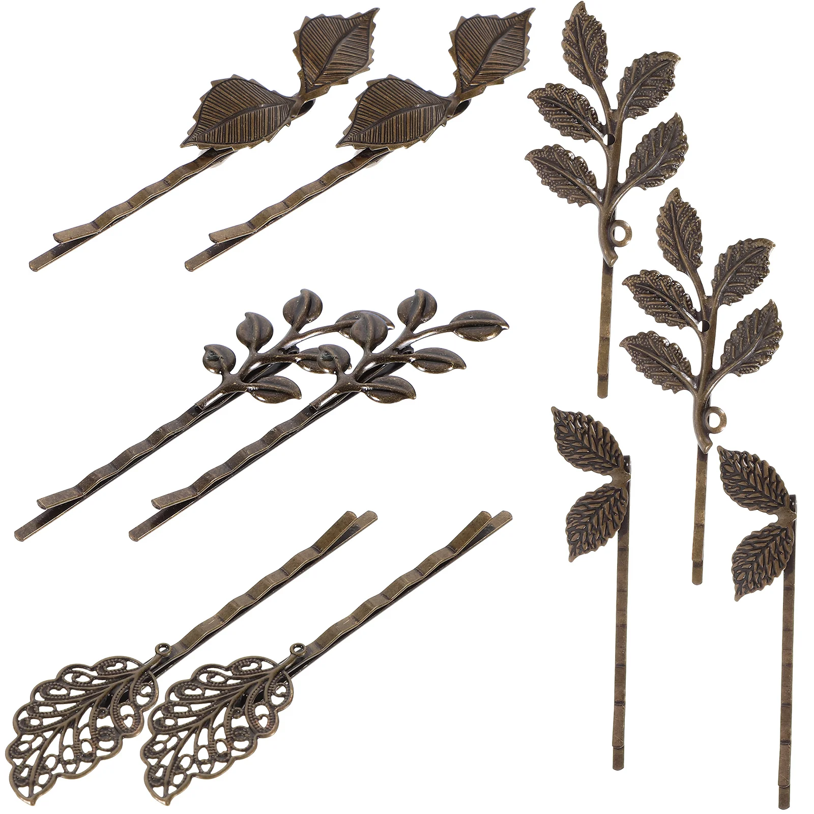 

10pcs Clip Bobby Leaf Hairpin Pin Hair Accessories Bobby Wedding Party Accessories Bronze Design Bronze Hair Clip Elegant