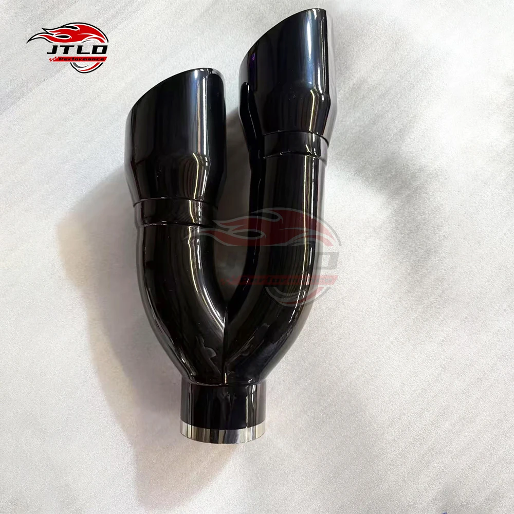 Matte Black Vacuum Plated 201 Stainless Steel Exhaust Tip, Spray Painted Finish Universal Exhaust Tailpipe
