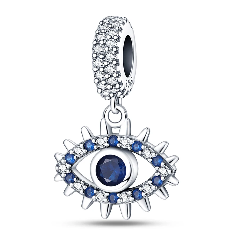 New Original 925 Sterling Silver Magic Eye Stone Charms Pendant Fit 3mm Original Bracelet DIY Women Exquisite Party Jewelry Gift