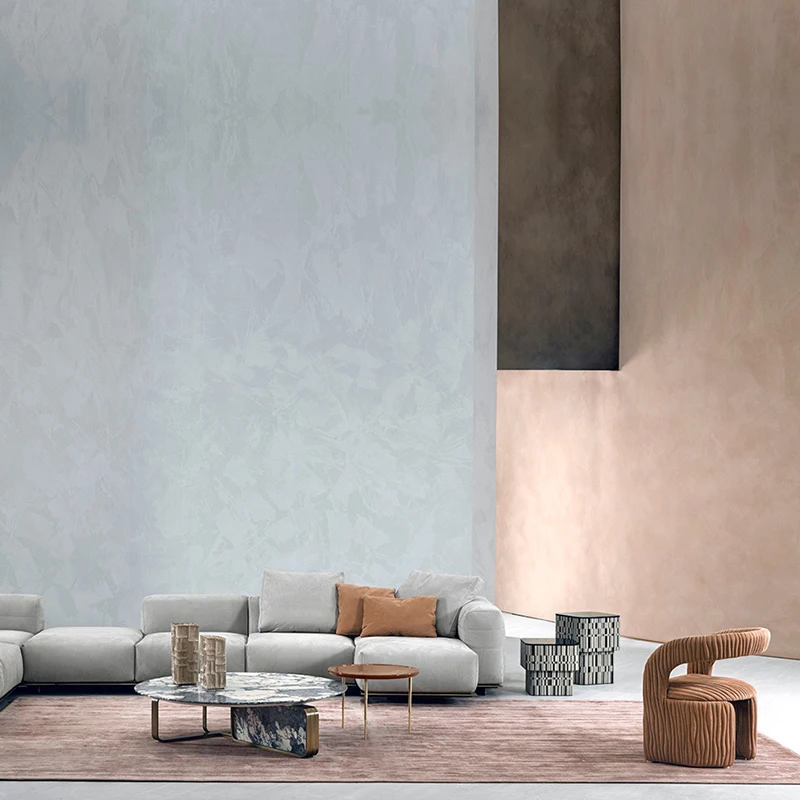 طاولة قهوة حديثة وبسيطة فاخرة مستطيلة الشكل من الزجاج المقسى وطاولة قهوة شبكية منزلية صغيرة