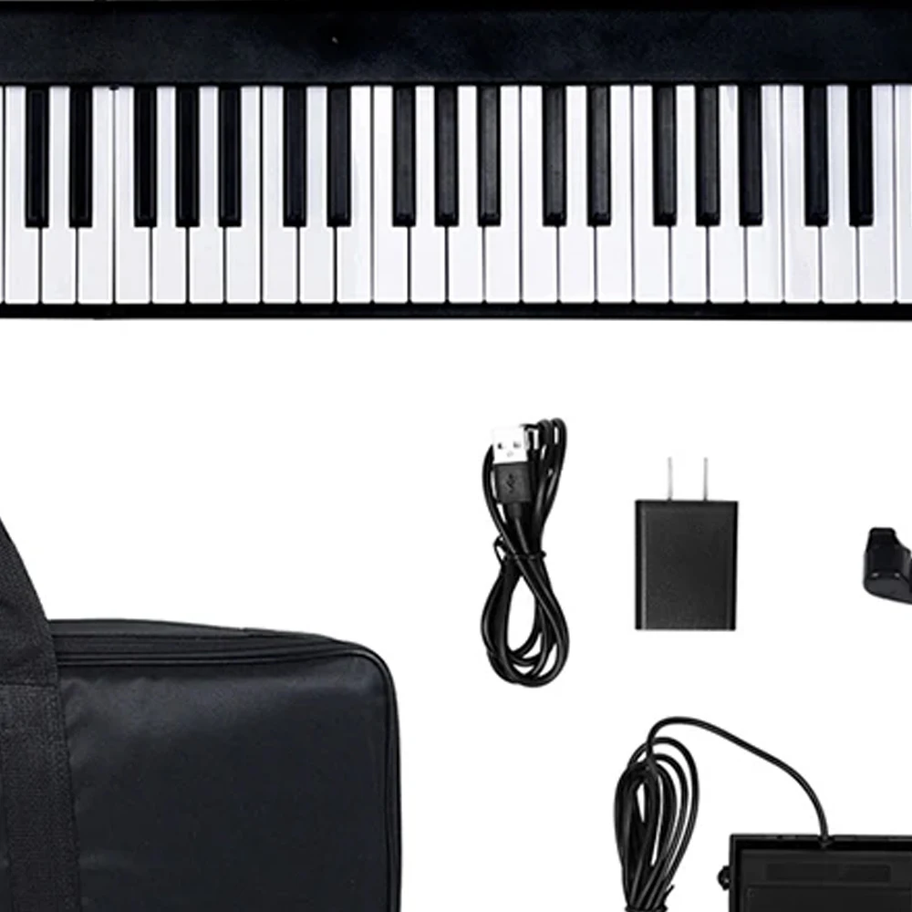 SLADE 88 Keys Electronic Piano Foldable Electronic Organ 128 Tone MIDI Output with Bag Music Accessories Keyboard Instrument