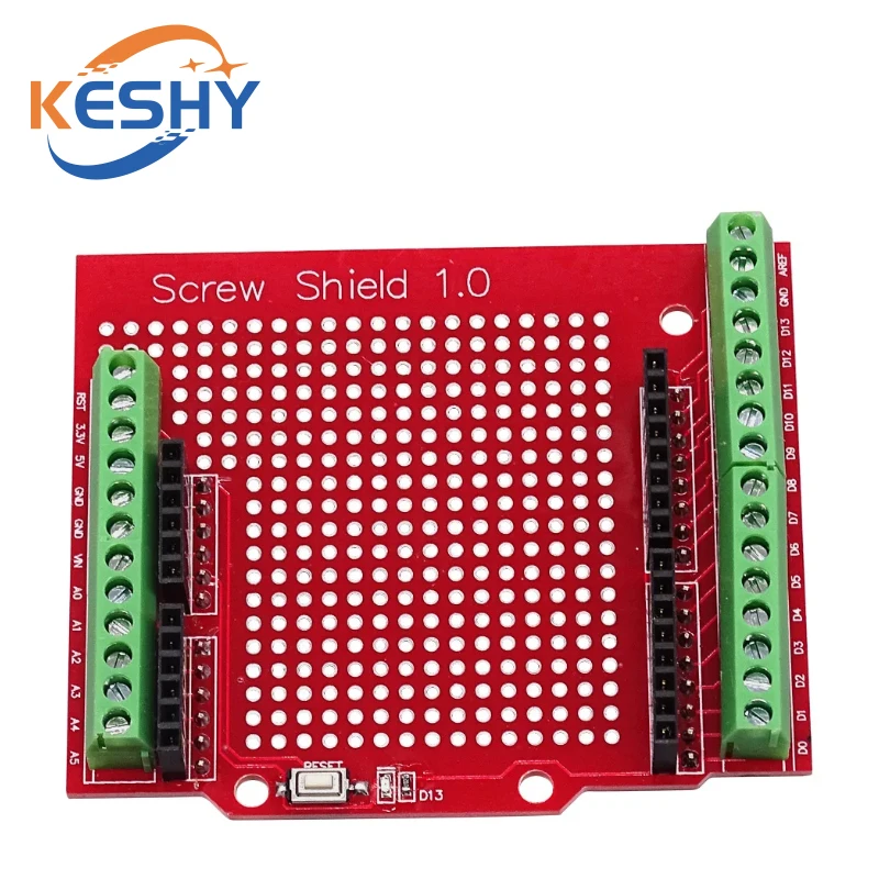 Prototype Screw Shield Expansion Board Assembled Terminal Proto Shield Double-sided PCB IO Solder for Arduino UNO Mega2560 One