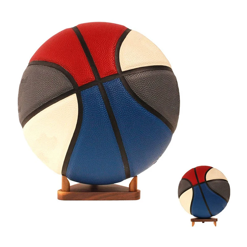 1pc Holz Ball Halter Ball Display-ständer Sport Ball Lagerung Rack Für Basketball Fußball Volleyball Fußball Dreieck Rack