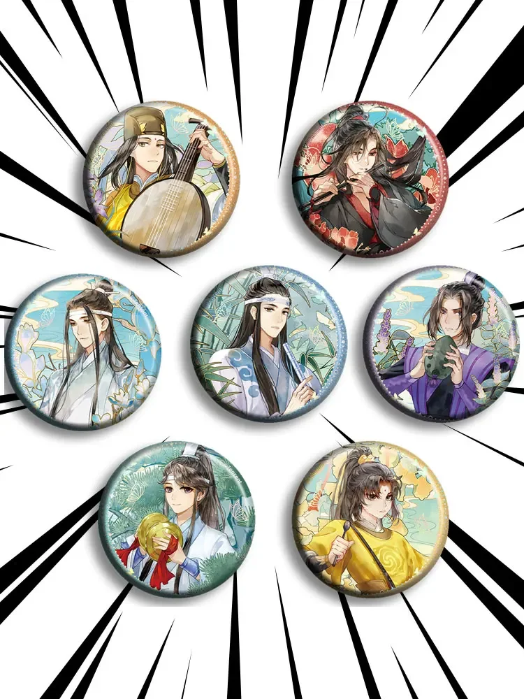 

Anime Grandmaster of Demonic Cultivation WeiWuXian LanWangJi Cosplay Badge Brooch Game Delicacy High Appearance Level