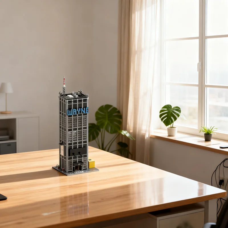 

3456 деталей MOC Башня Уэйна: Супергерои DCD Бэтмен. Конструктор. Креативный подарок для взрослых. Сборная модель для демонстрации и декора. Премиум-класс.