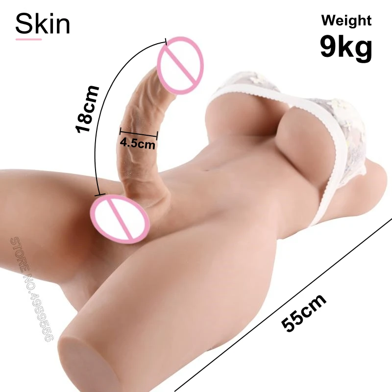 Big Breast Anal Shemale Sex Doll for Women Man Gay Penis Long Dildo Sexy Torso Female Love Dolls High Quality Male Masturbator