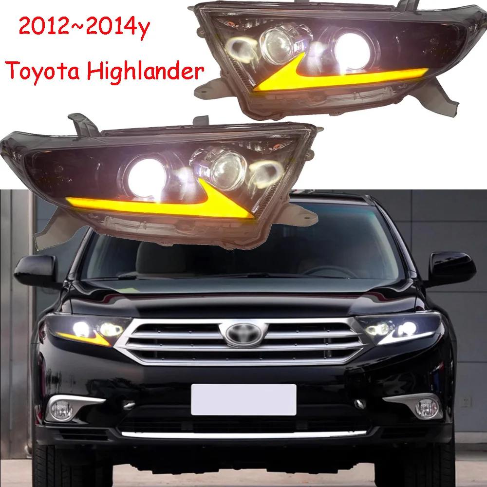 

car bumper kluger headlight Highlander daytime light 2012~2014y DRL car accessories LED headlamp highlander fog light