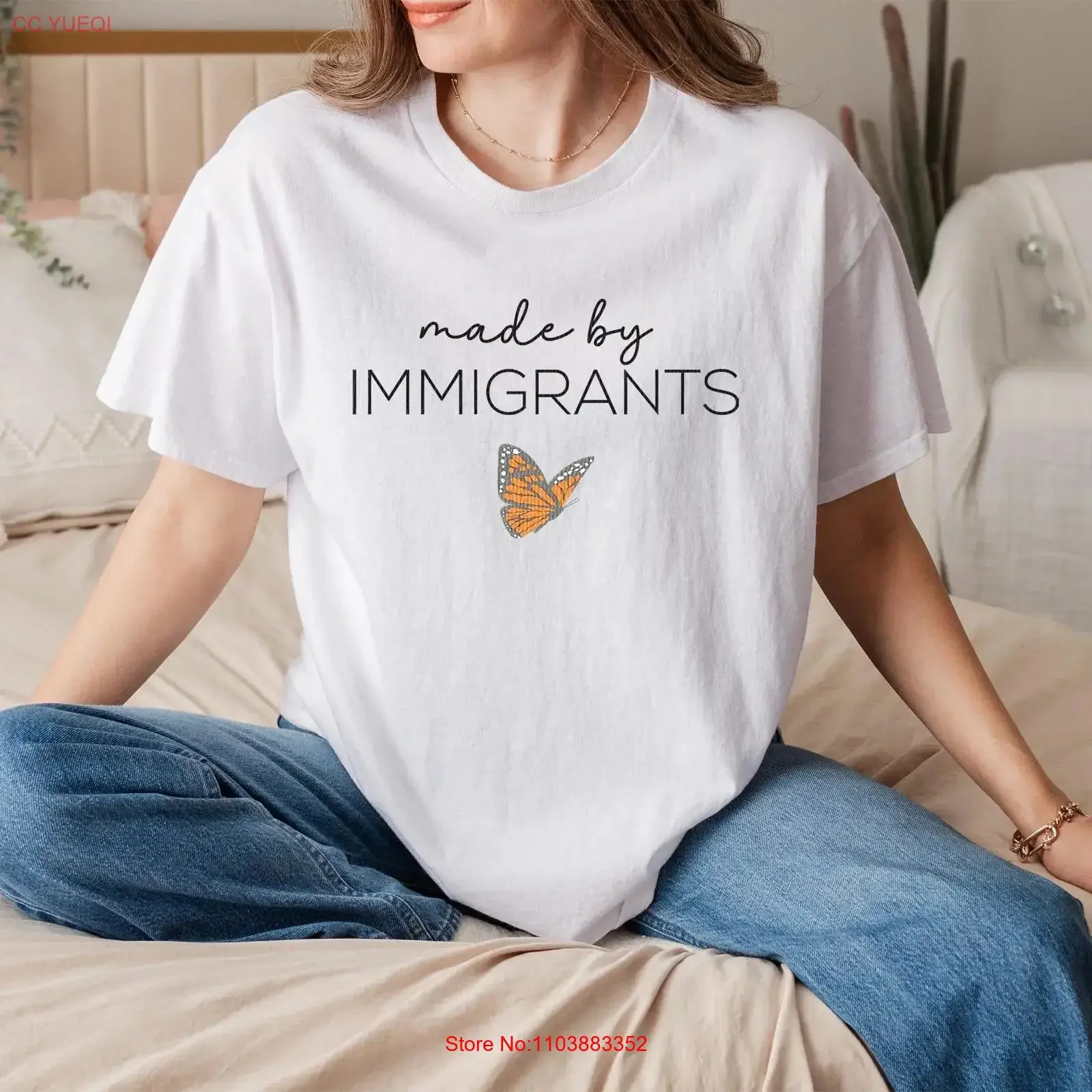 T-shirt fabriqué par des immigrés, Pro-immigration, DACA, Droits humains, Vêtements de justice sociale, Personne n'est illégal, Égalité, vintage