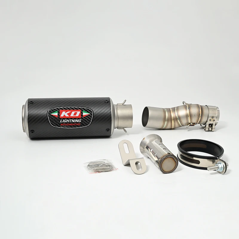 pour-cfmoto-450sr-450ss-nk450-450nk-2022-2025-tuyau-de-raccordement-intermediaire-d'echappement-silencieux-en-fibre-de-carbone-a-enfiler-en-acier-inoxydable