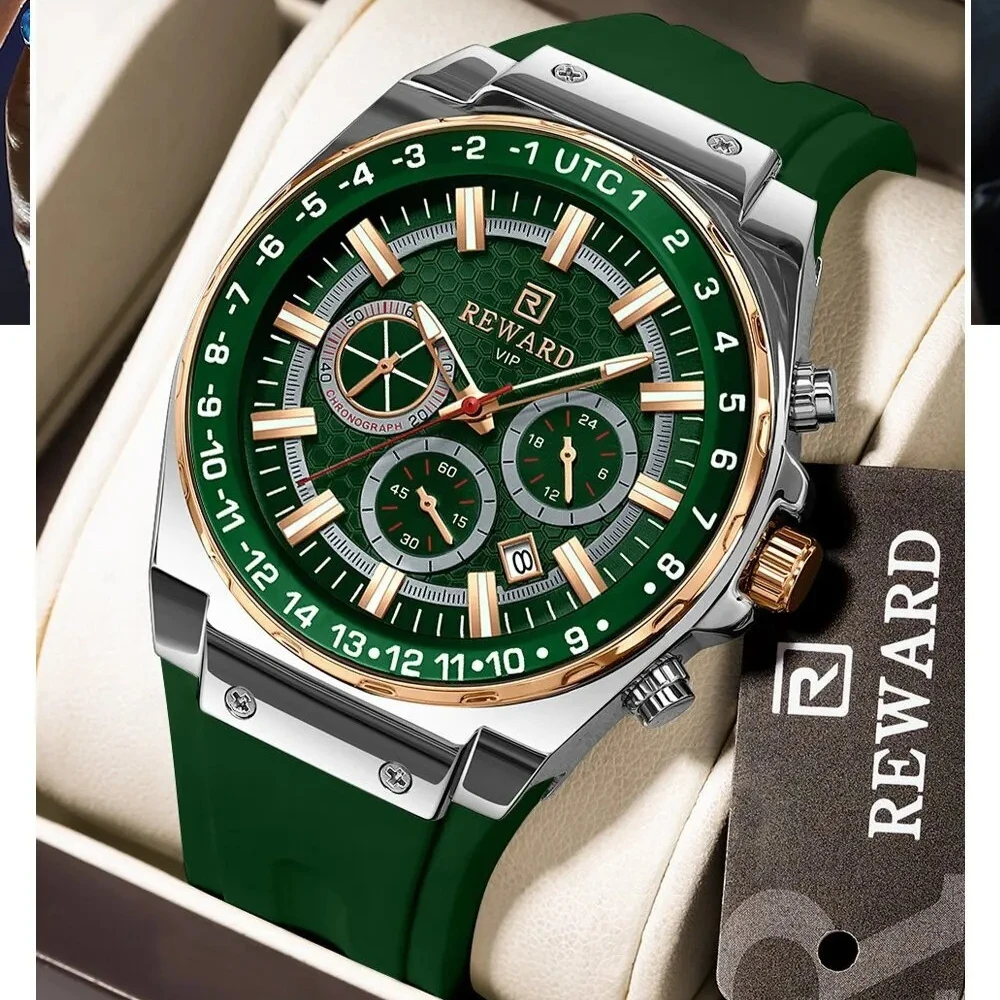 REWARD 833049 Sport Fashion Quartz Watches for Man Multifunction Wristwatch Calendar Chronograph Watches Relogio Masculino Gifts