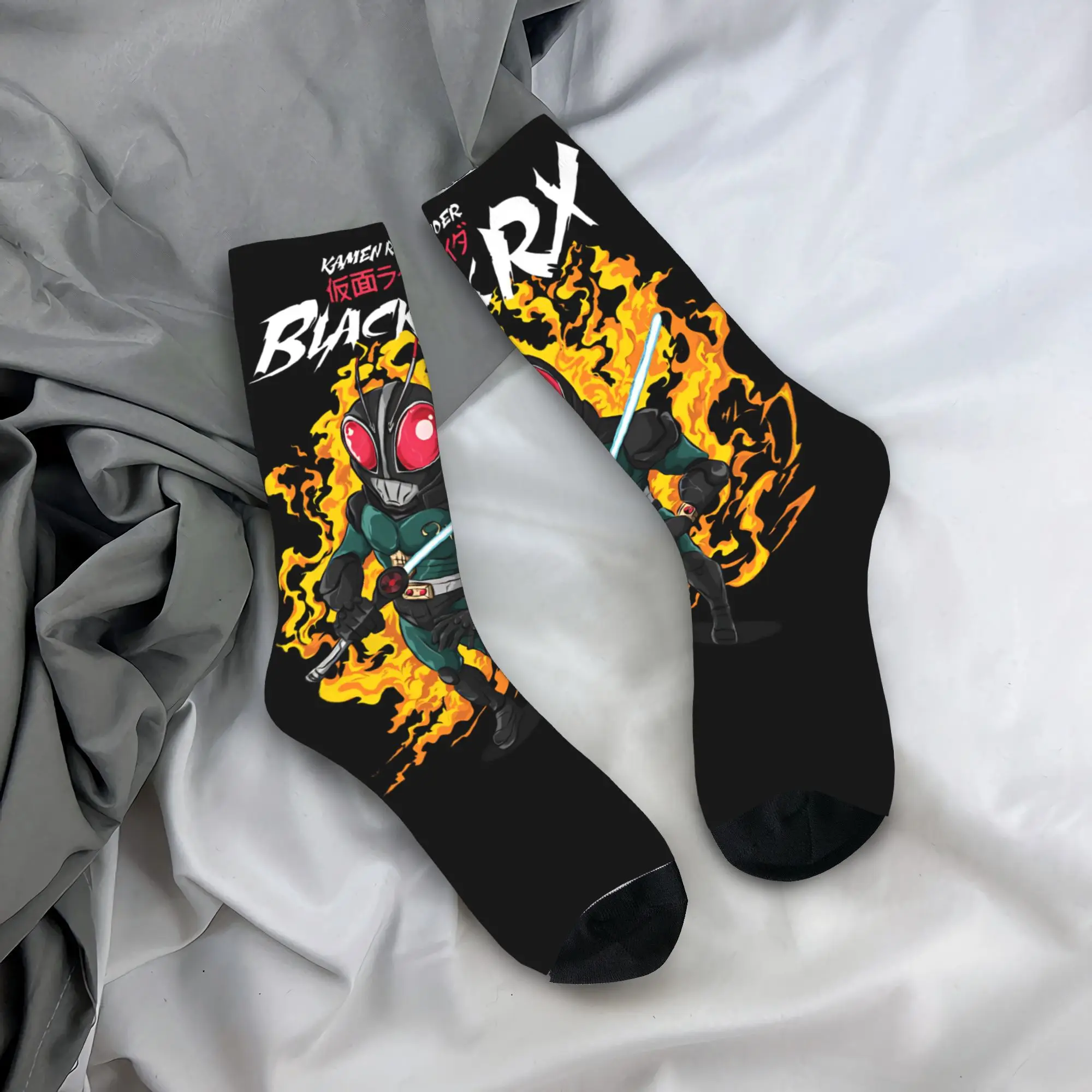 

Kamen Rider Black RX Theme Design Socks Merch for Daily Wear Breathable Printing Socks