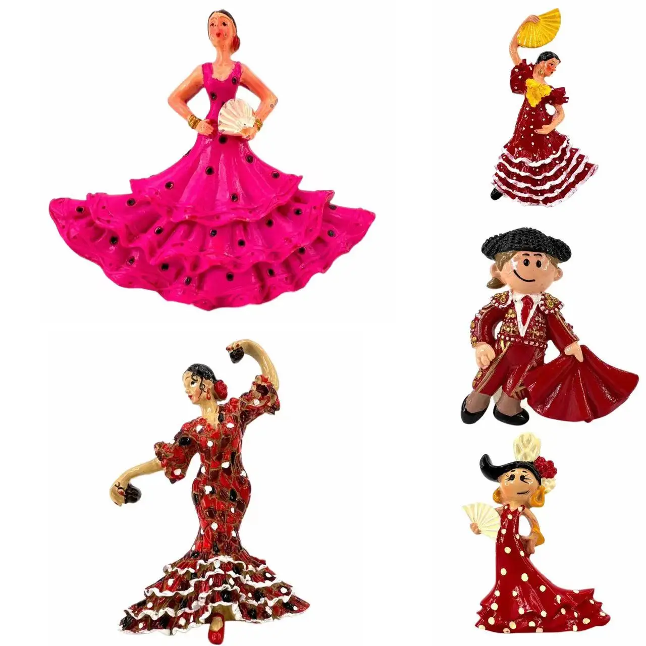 Spain Fridge Magnets Flamenco Travel 3D Memorial Magnetic Refrigerator Stickers Gift Room Decoration Collectio