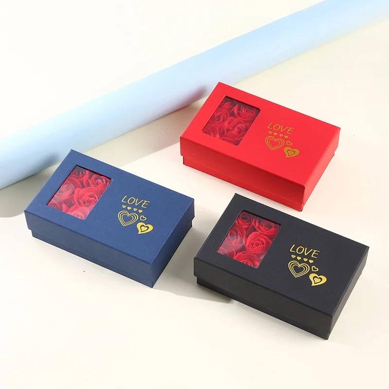 

Valentine'S Day Gift Box Elegant Necklace Ring Box Rose Jewelry Box High Quality For Jewelry Display Valentine'S Day Romantic